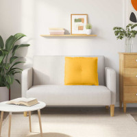 Produktbild för Ryggkudde Ljusgul 60 x 50 cm Kordread tyg