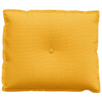 Produktbild för Ryggkudde Ljusgul 60 x 50 cm Kordread tyg
