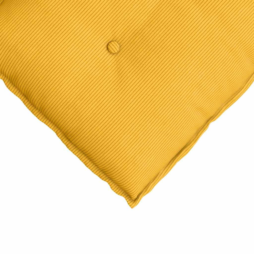 Produktbild för Ryggkudde Ljusgul 60 x 50 cm Kordread tyg