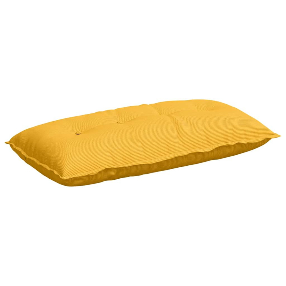 Produktbild för Ryggkudde Ljusgul 100 x 50 cm Kordread tyg