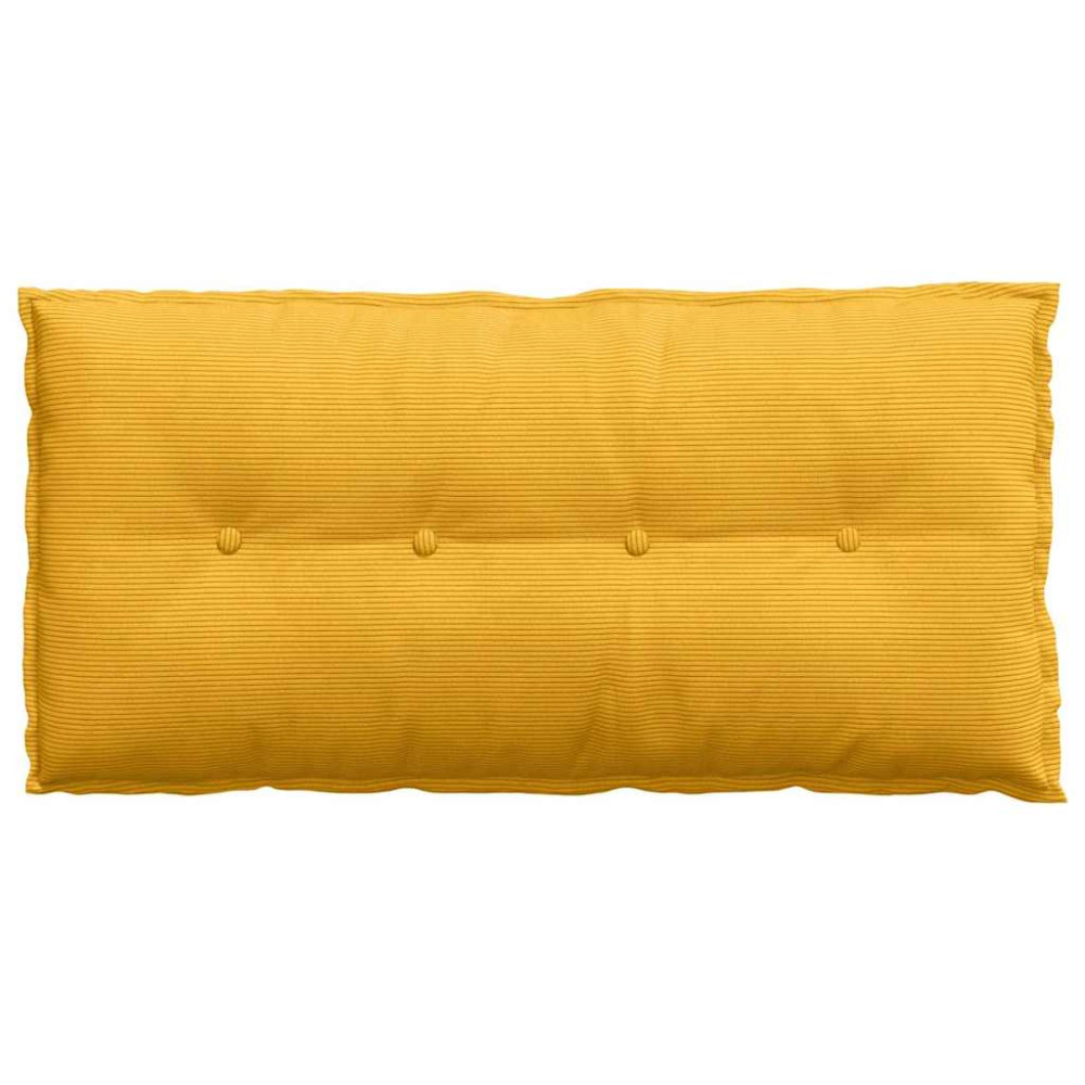 Produktbild för Ryggkudde Ljusgul 100 x 50 cm Kordread tyg