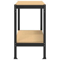 Produktbild för Arbetsbänk Svart 115 x 55 x 91 cm Konstruktions trä och metall