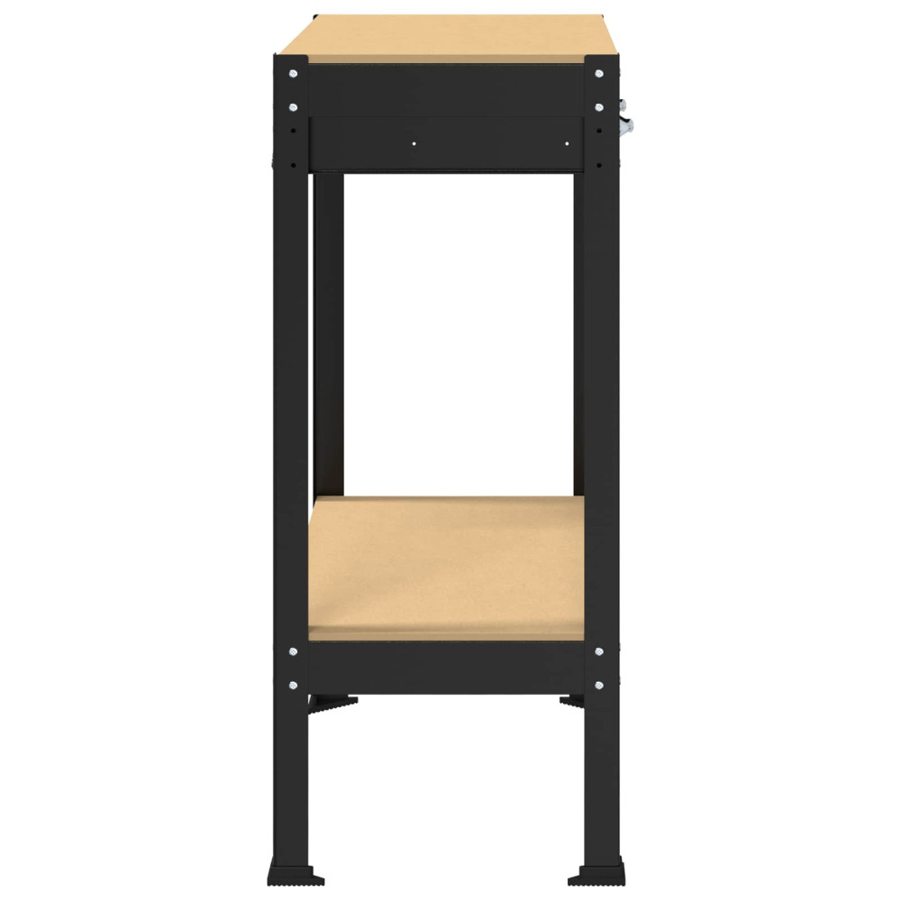 Produktbild för Arbetsbänk Svart 80 x 40 x 91 cm Konstruktions trä och metall