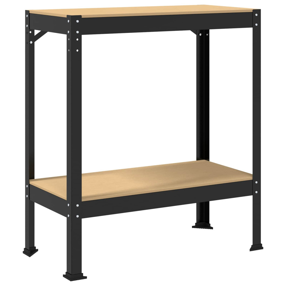 Produktbild för Arbetsbänk Svart 81 x 41 x 91 cm Konstruktions trä och metall