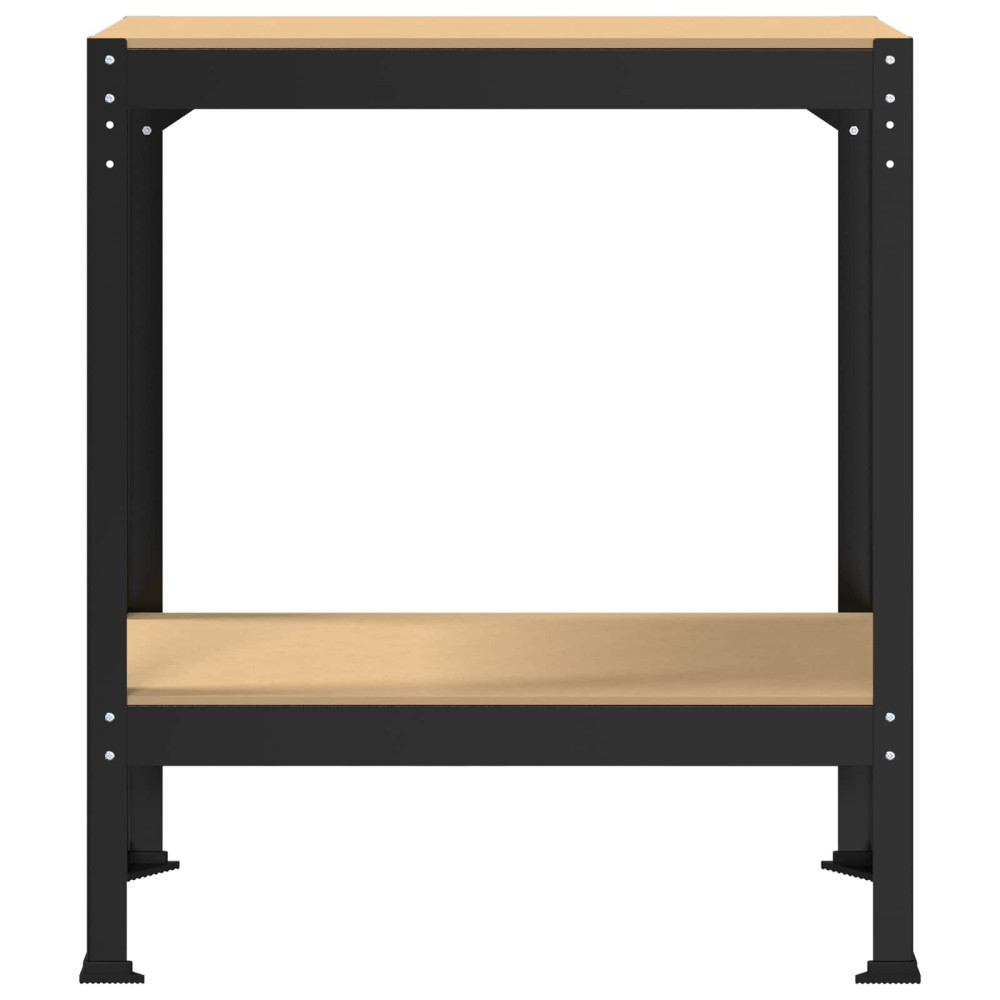 Produktbild för Arbetsbänk Svart 81 x 41 x 91 cm Konstruktions trä och metall