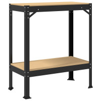 Produktbild för Arbetsbänk Svart 81 x 41 x 91 cm Konstruktions trä och metall