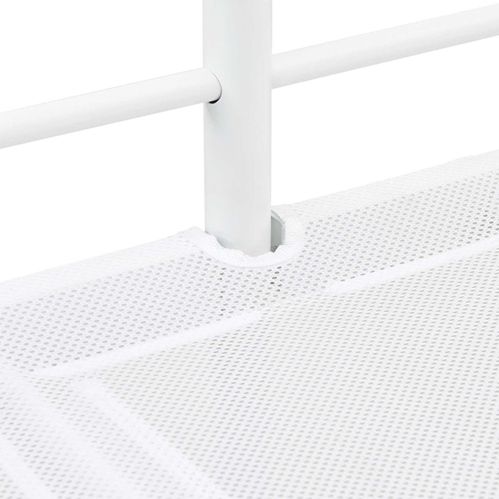 Produktbild för Barns LOFT SÄNG RAM med Gardiner Vit och Rosa 90 x 200 cm