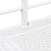Produktbild för Barns LOFT SÄNG RAM med Gardiner Vit och Rosa 90 x 200 cm
