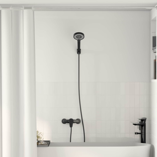 vidaXL Duschhuvud Set Svart G 1 / 2 tum