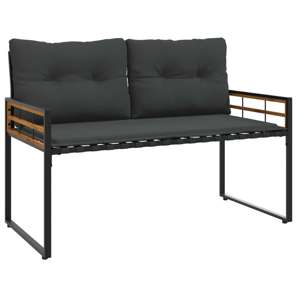 Produktbild för Trälagerssoffa med kudde Enfärgad Dim grå 114 x 55 x 77 cm