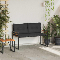 Produktbild för Trälagerssoffa med kudde Enfärgad Dim grå 114 x 55 x 77 cm
