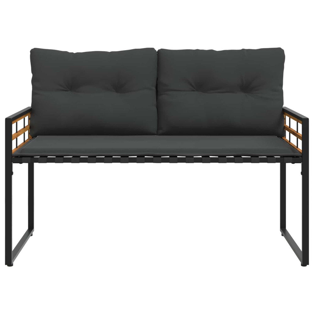 Produktbild för Trälagerssoffa med kudde Enfärgad Dim grå 114 x 55 x 77 cm
