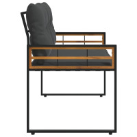 Produktbild för Trälagerssoffa med kudde Enfärgad Dim grå 114 x 55 x 77 cm