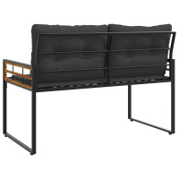 Produktbild för Trälagerssoffa med kudde Enfärgad Dim grå 114 x 55 x 77 cm