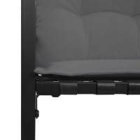 Produktbild för Trälagerssoffa med kudde Enfärgad Ljusgrå 114 x 55 x 77 cm