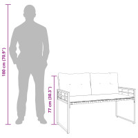 Produktbild för Trälagerssoffa med kudde Enfärgad Marinblå 114 x 55 x 77 cm