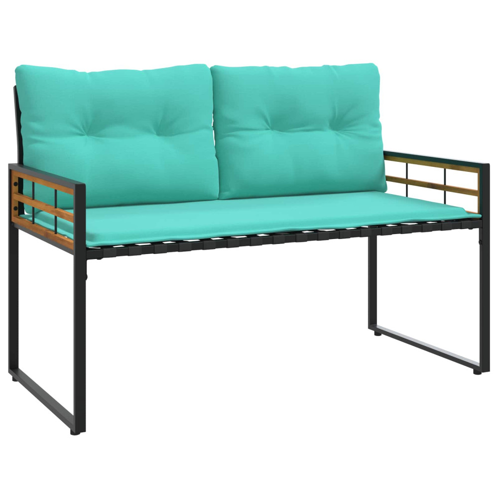 Produktbild för Trälagerssoffa med kudde Enfärgad Turkos 114 x 55 x 77 cm
