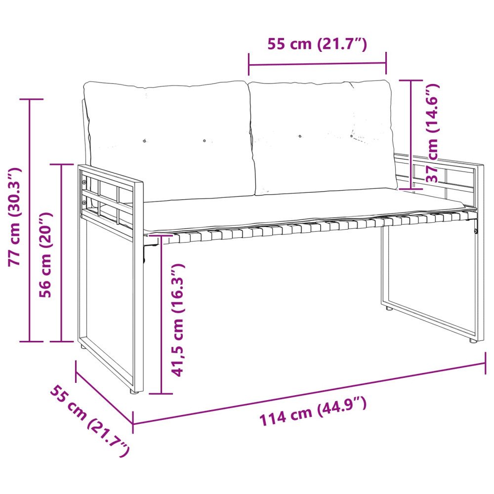 Produktbild för Trälagerssoffa med kudde Enfärgad Turkos 114 x 55 x 77 cm