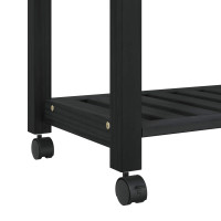 Produktbild för Köksvagn MONZA Svart 60 x 40 x 88,5 cm Massiv furu