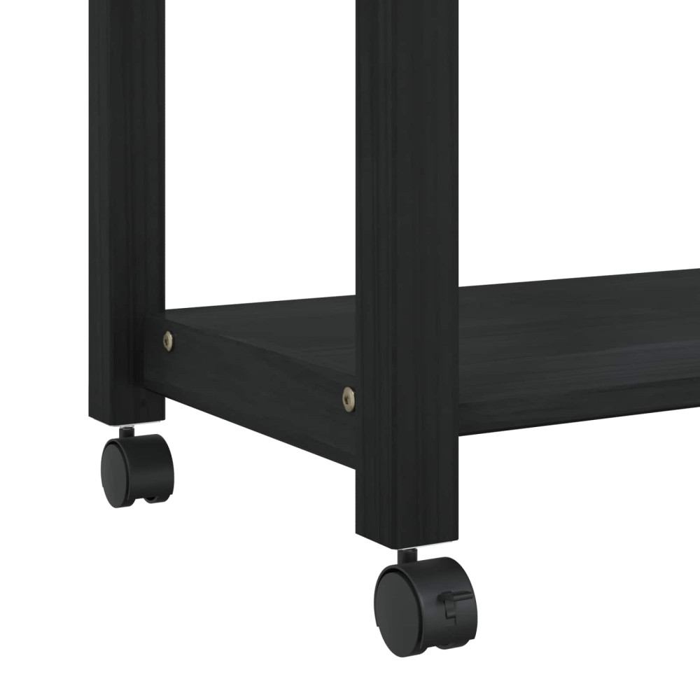 Produktbild för Köksvagn MONZA Svart 60 x 40 x 88,5 cm Massiv furu