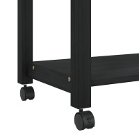 Produktbild för Köksvagn MONZA Svart 60 x 40 x 88,5 cm Massiv furu