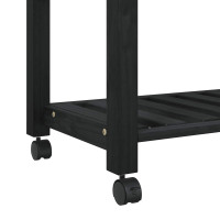 Produktbild för Köksvagn MONZA Svart 84 x 40 x 88,5 cm Massiv furu