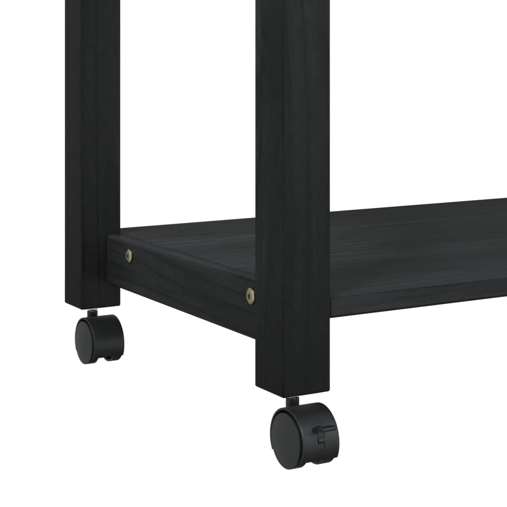 Produktbild för Köksvagn MONZA Svart 84 x 40 x 88,5 cm Massiv furu