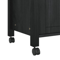 Produktbild för Köksvagn MONZA Svart 84 x 40 x 88,5 cm Massiv furu