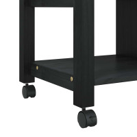 Produktbild för Köksvagn MONZA Svart 84 x 40 x 88,5 cm Massiv furu