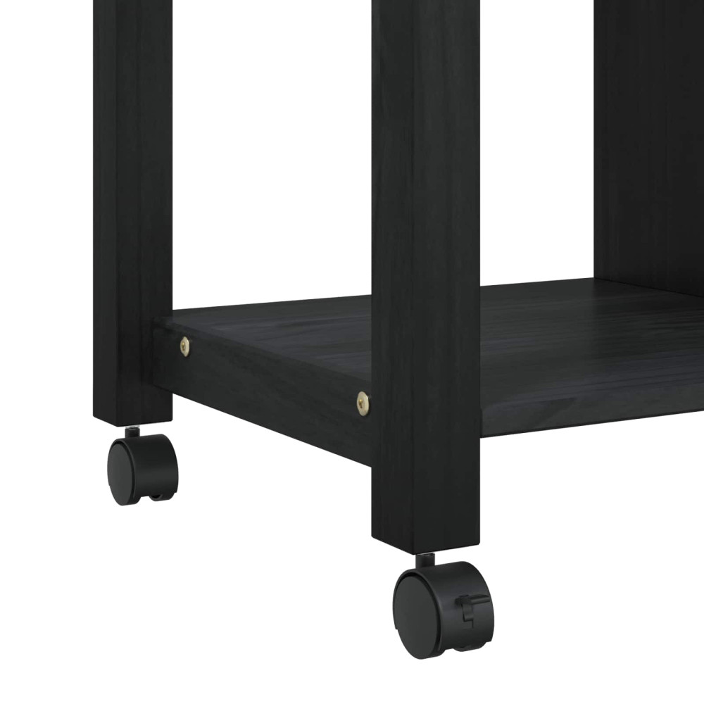 Produktbild för Köksvagn MONZA Svart 84 x 40 x 88,5 cm Massiv furu