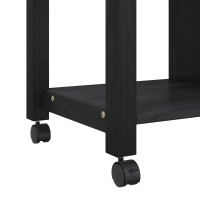 Produktbild för Köksvagn MONZA Svart 84 x 40 x 88,5 cm Massiv furu