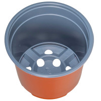 Produktbild för Rund Blomkruka 100 pcs Terracotta Ø 10 x 8 cm Plast
