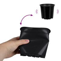Produktbild för Blomkruka 200 pcs Svart Ø 15 x 13 cm Plast