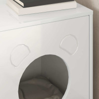 Produktbild för Katt hus Glansig Vit 42,5 x 40 x 53 cm Konstruerat trä