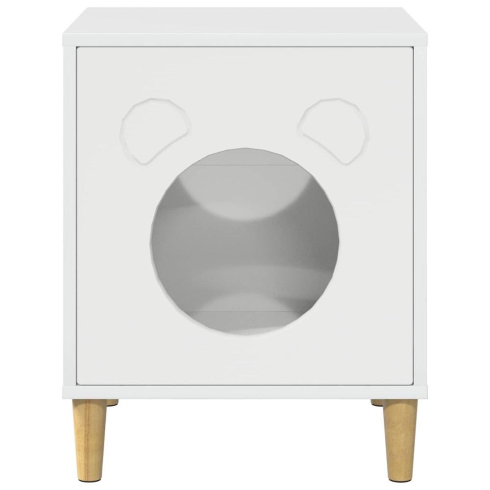Produktbild för Katt hus Glansig Vit 42,5 x 40 x 53 cm Konstruerat trä