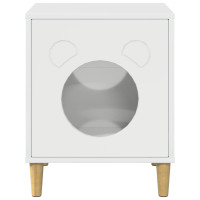Produktbild för Katt hus Glansig Vit 42,5 x 40 x 53 cm Konstruerat trä