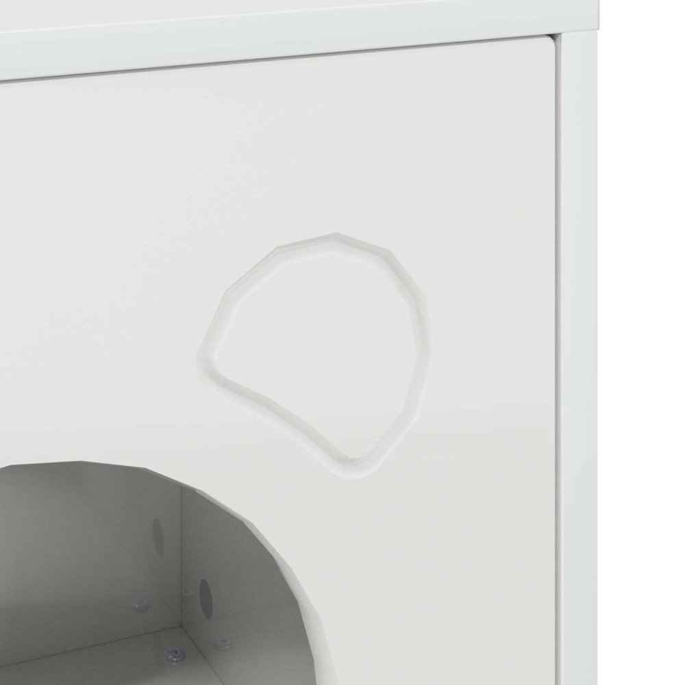 Produktbild för Katt hus Glansig Vit 42,5 x 40 x 53 cm Konstruerat trä