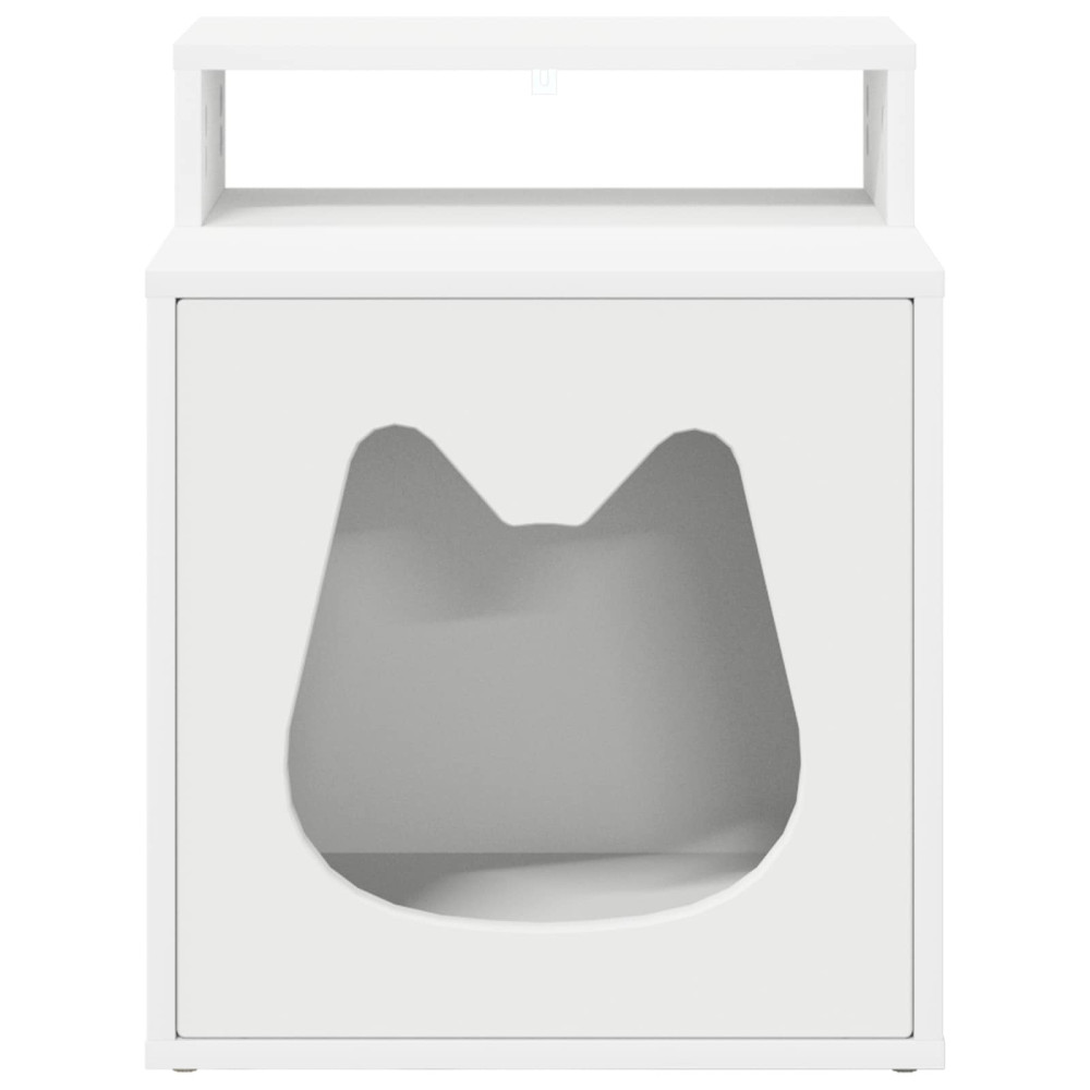 Produktbild för Katt hus Vit 42,5 x 40 x 53,5 cm Konstruerat trä