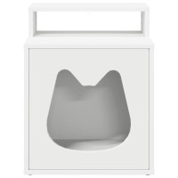 Produktbild för Katt hus Vit 42,5 x 40 x 53,5 cm Konstruerat trä