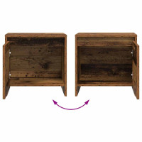 Produktbild för Nattduksbord Gammalt trä 45 x 34 x 44,5 cm Konstruerat trä