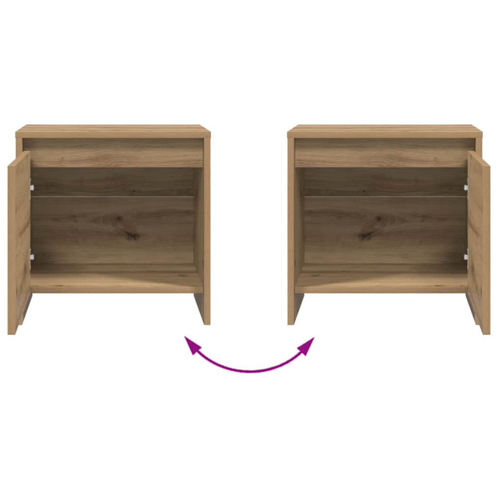 Produktbild för Nattduksbord Artisan Ek 45 x 34 x 44,5 cm Konstruerat trä