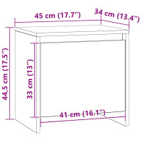 Produktbild för Nattduksbord Artisan Ek 45 x 34 x 44,5 cm Konstruerat trä