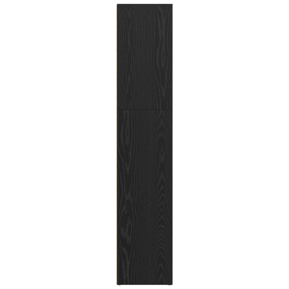 Produktbild för Frittstående bokhylla Svart Ek 60 x 30 x 151,5 cm