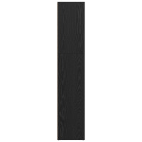 Produktbild för Frittstående bokhylla Svart Ek 60 x 30 x 151,5 cm