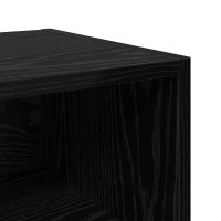 Produktbild för Sängskåp Svart Ek 40 x 30 x 50 cm Konstruerat trä