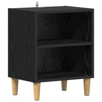 Produktbild för Sängskåp 2 pcs Svart Ek 40 x 30 x 50 cm Konstruerat trä