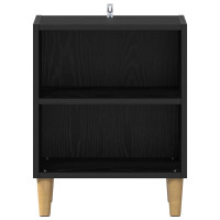 Produktbild för Sängskåp 2 pcs Svart Ek 40 x 30 x 50 cm Konstruerat trä