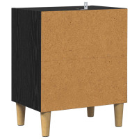 Produktbild för Sängskåp 2 pcs Svart Ek 40 x 30 x 50 cm Konstruerat trä