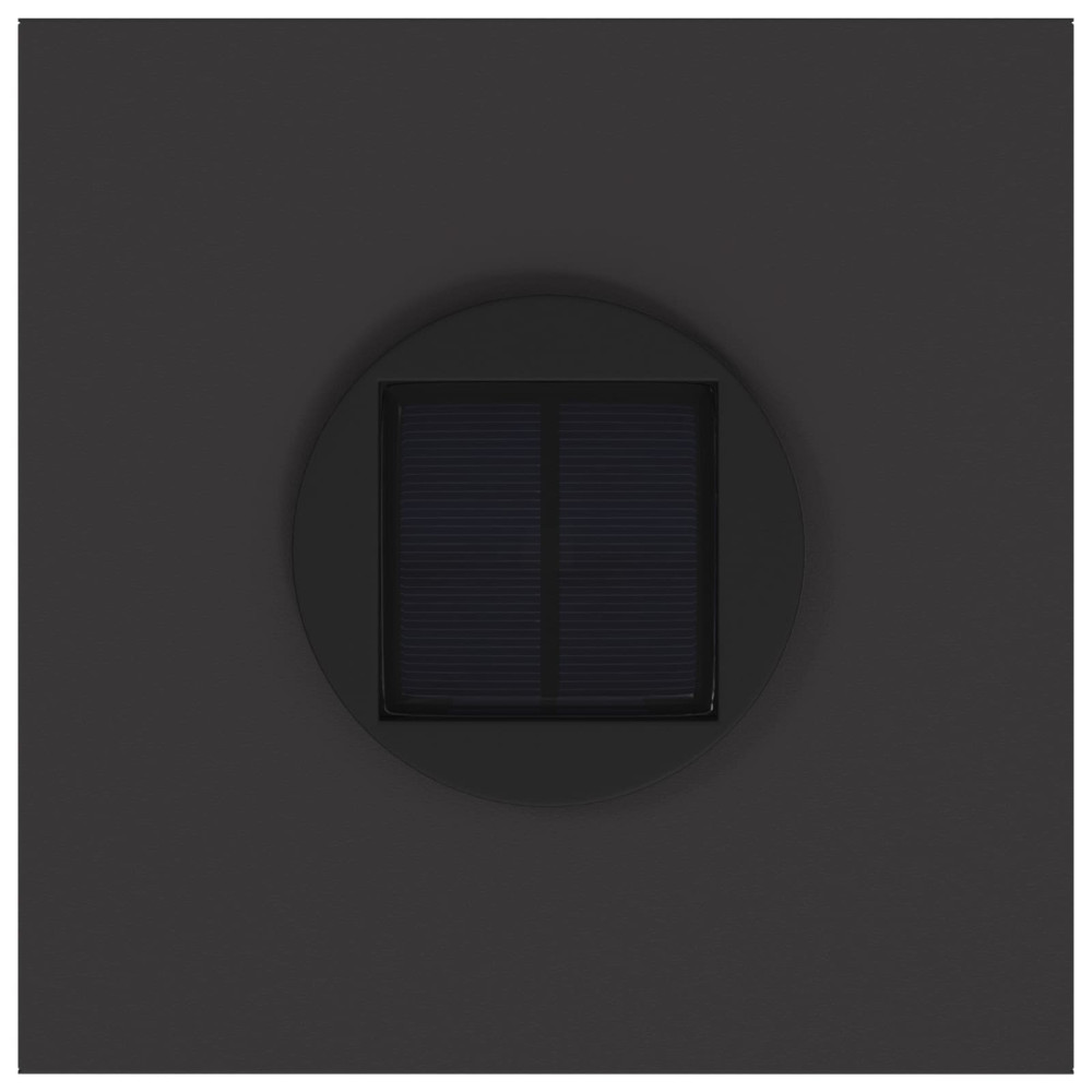 Produktbild för Solcell LED-vägbelysning 2 pcs Svart Kallvalsat stål