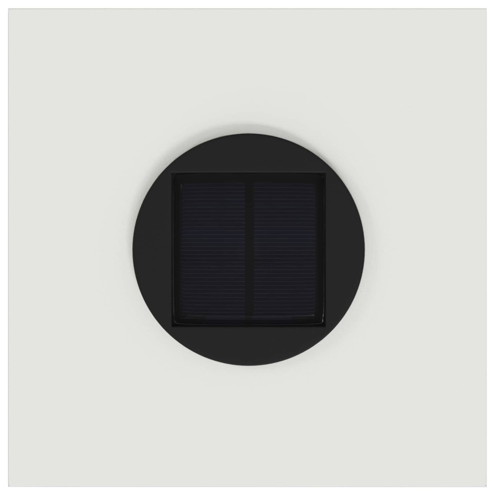 Produktbild för Solcell LED-vägbelysning 2 pcs Vit Kallvalsat stål
